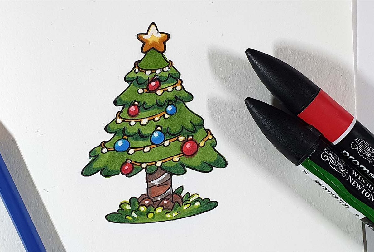 Draw Christmas Tree How To Draw A Christmas Tree Easy Drawing